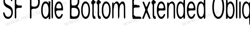 SF Pale Bottom Extended Oblique字体转换